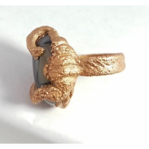 Tentacle copper agate Ring size 6.5 fantasy ring - Picture 8 of 12